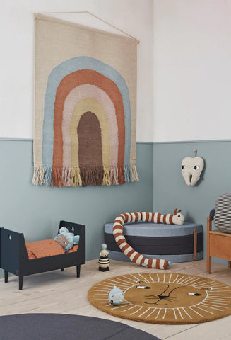Decorative Blue/Brown Wall Carpet, 100 x 124 cm Oyoy