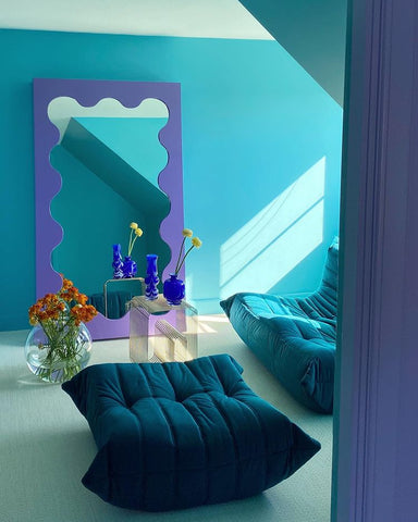 Avant Basic decor blue living room mirror