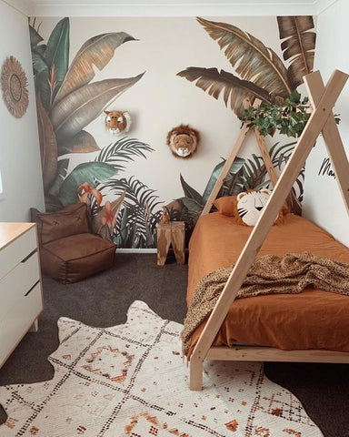Kids room decoration nature and jungle