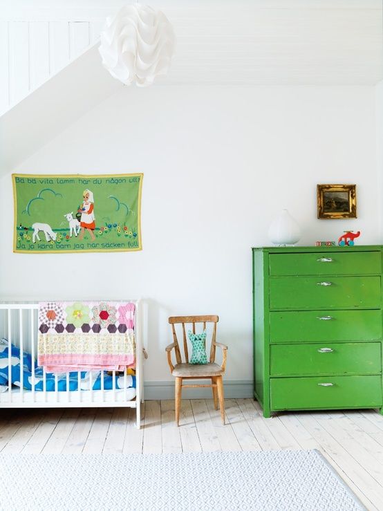 παιδικό δωμάτιο διακόσμηση Ποπ χρώματος πράσινο