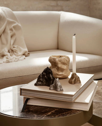 coffee table books decoration coffee table candles beige stone candles