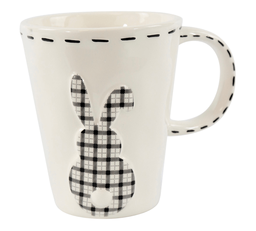 Easter mug with hare design white/black hoff