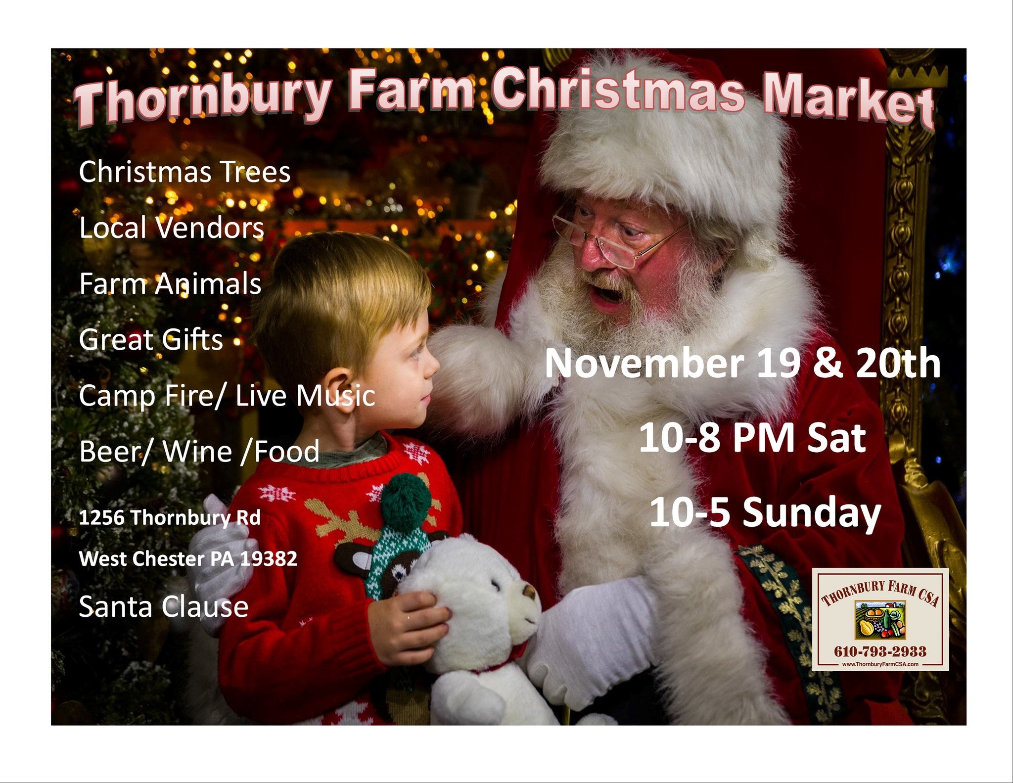 NOV 19 AT 10 AM – NOV 20 AT 5 PM |  Christmas Village at Thornbury Farm