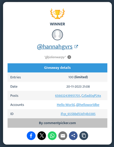 Winnaar Giveaway Petit Bateau Hello World