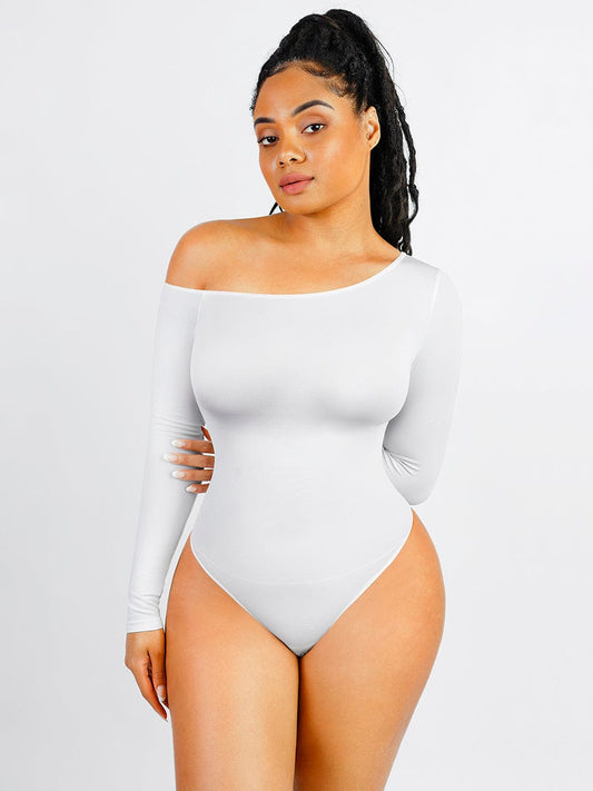 Wholesale One-shoulder Cut Out Waist and Abdomen Compression Shapewear