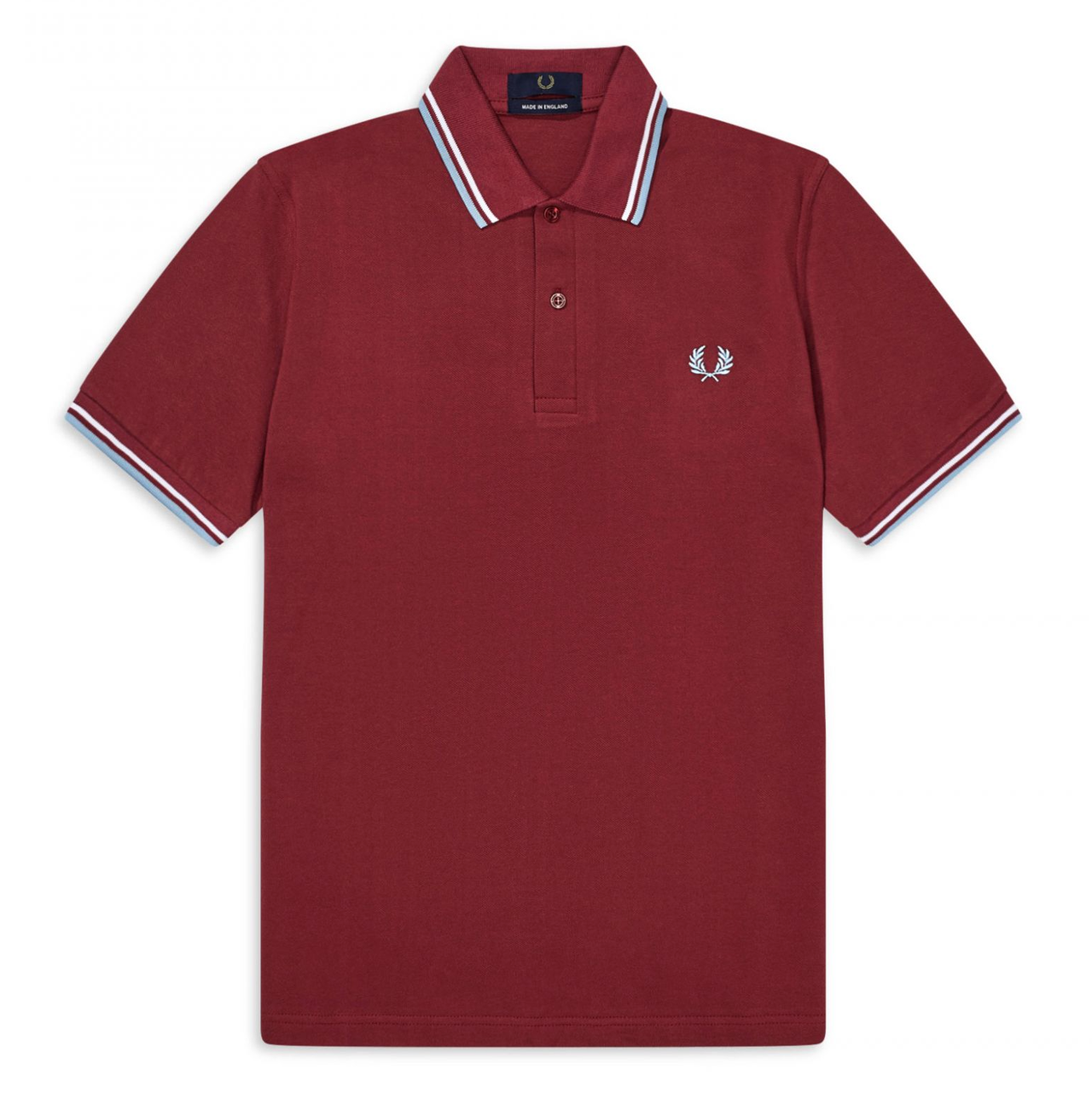 FRED PERRY TWIN TIPPED POLO SHIRT TAWNY PORT / GOLD
