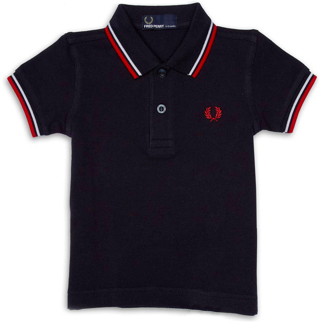 FRED PERRY MY FIRST SHIRT NAVY/WHITE 6-12M