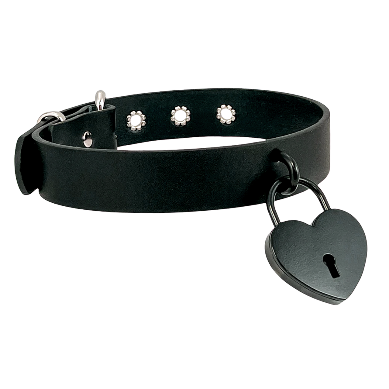 3/4 Wide Black Spike Choker With Black O-Ring — Our Widow
