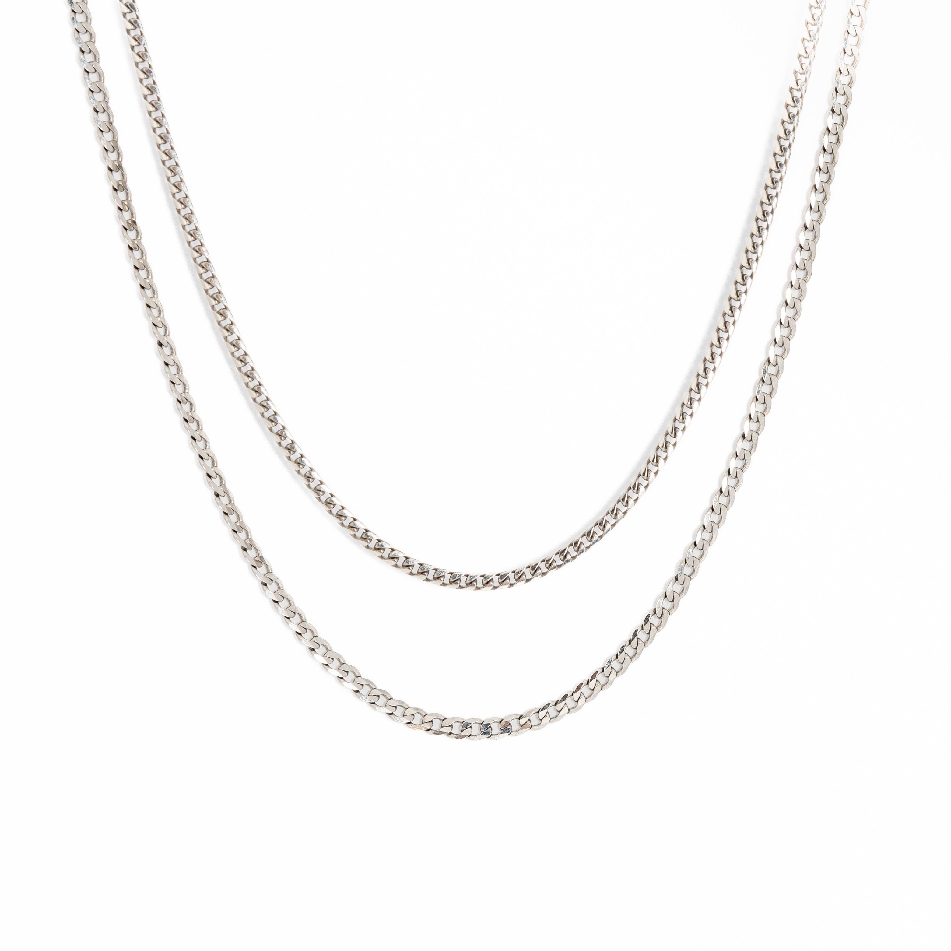 Rope Chain Necklace | Rope Chain Bracelet | Outspoke Official Rhodium / 22 x 24