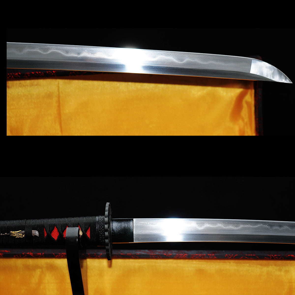 Hand Forged Japanese Samurai Katana Sword Sanmai 1095 Carbon Steelfolded Steel Clay Tempered 3834