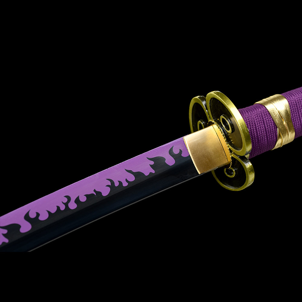 Handmade Anime Katana One Piece Roronoa Zoros Enma Sword Purple Blade Coolkatana 