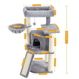 Cat Tree Multi-Level Cat Toys Scratching Post for Cats Wood Climbing Tree Cat Tree Towers Jack's Clearance