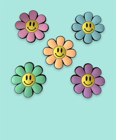 Flower Power Iron On Patch, Smiley Flower Patch, Smiley Face Patch, Fl –  Retrophiliac