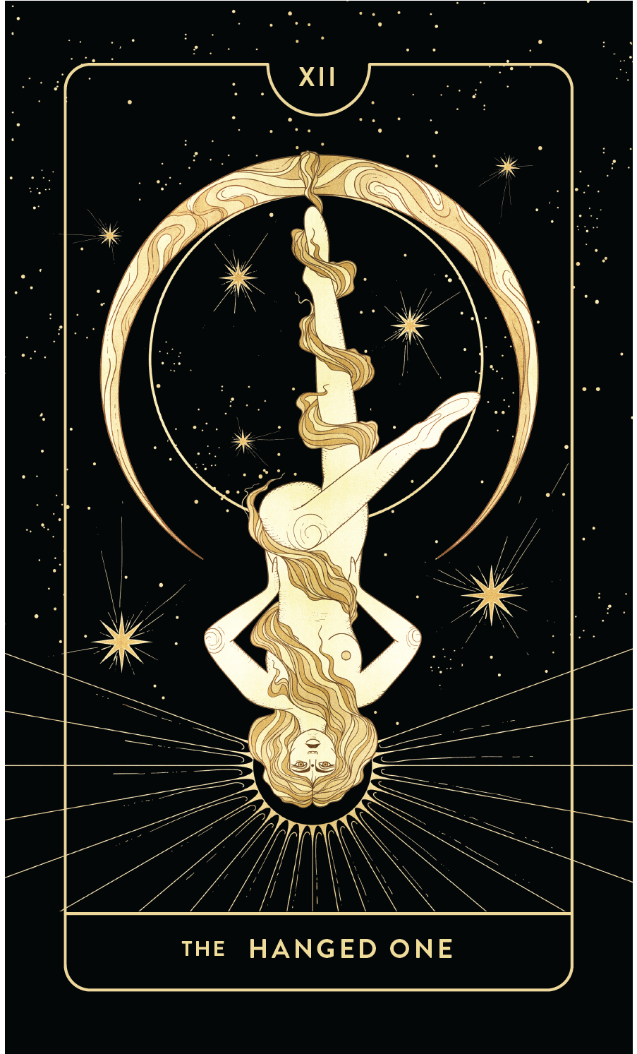 Divine Feminine Tarot Deck XII The Hanged One by Cocorrina