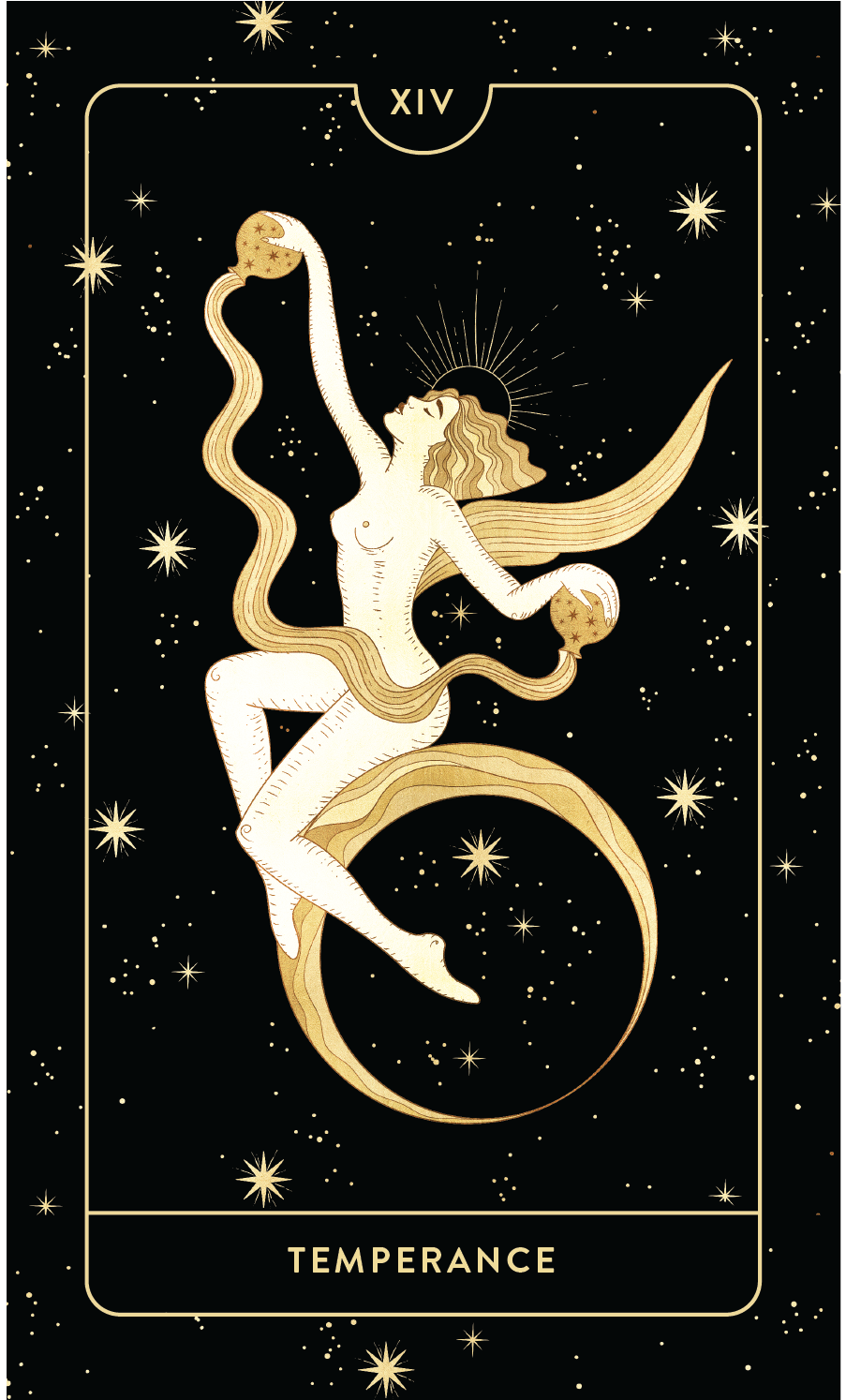 Divine Feminine Tarot Deck XIV Temperance by Cocorrina