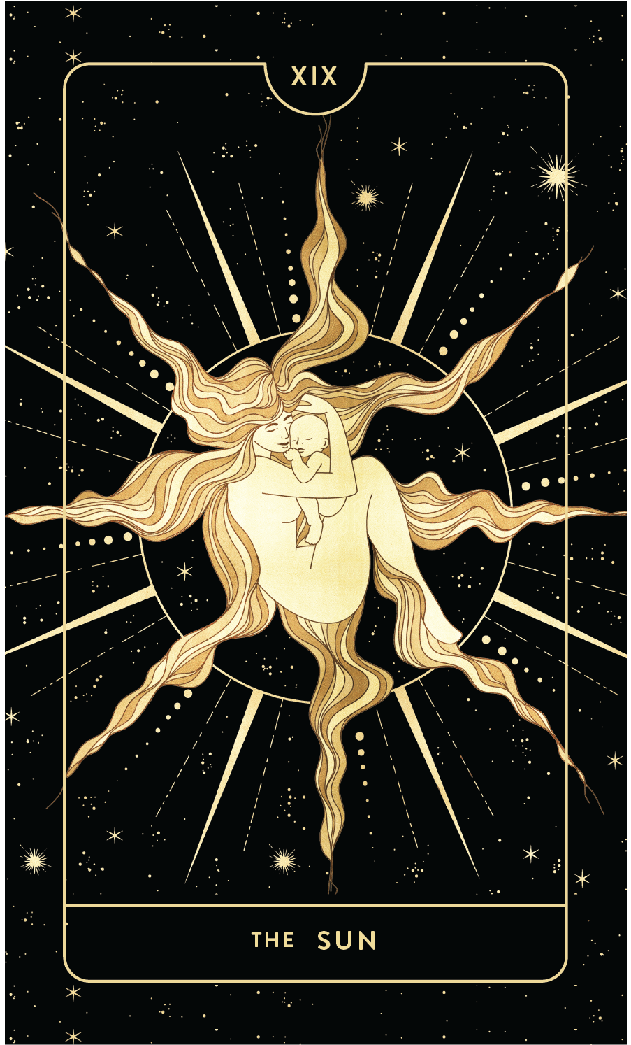 Divine Feminine Tarot Deck XIX The Sun by Cocorrina