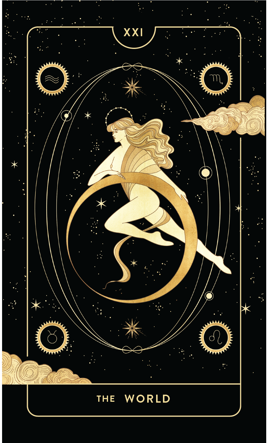 Divine Feminine Tarot Deck XXI The World by Cocorrina