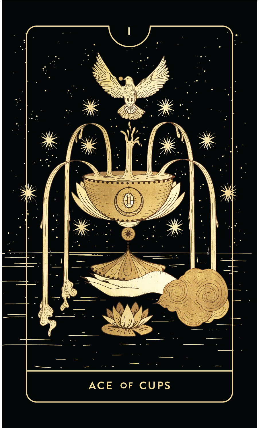 Divine Feminine Tarot Deck Ace of Cups by Cocorrina