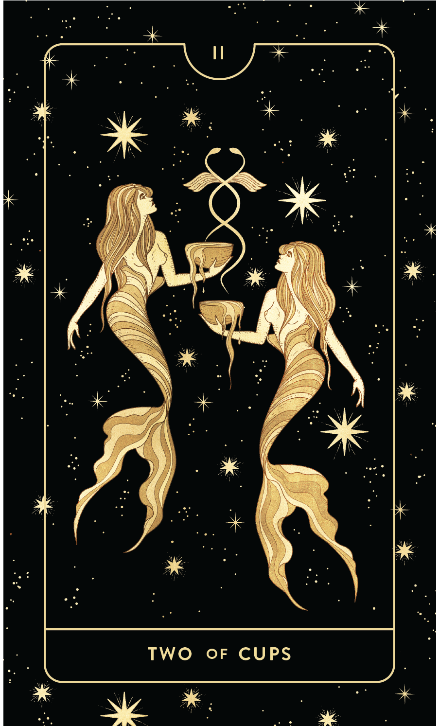 Divine Feminine Tarot Deck Two of Cups by Cocorrina