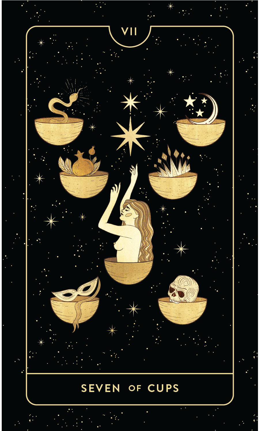 Divine Feminine Tarot Deck Seven of Cups by Cocorrina