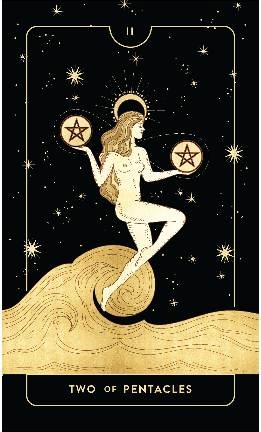 Divine Feminine Tarot Deck  Two of Pentacles  by Cocorrina