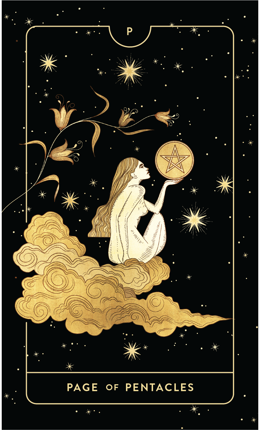 Divine Feminine Tarot Deck Page of Pentacles  by Cocorrina