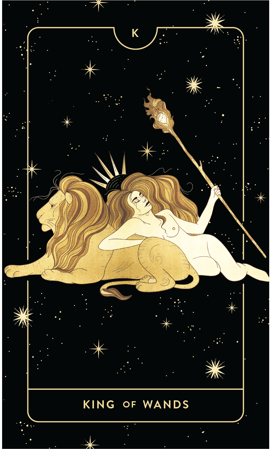 Divine Feminine Tarot Deck King of Wands by Cocorrina