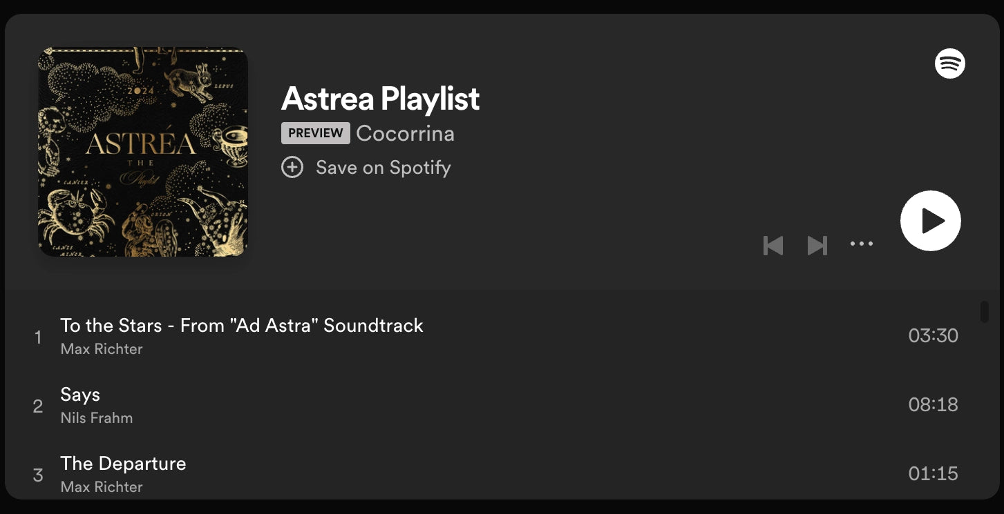 Astrea Playlist by Cocorrina