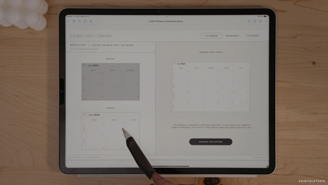 From the Download Library, you can further customize the mid-year digital planner