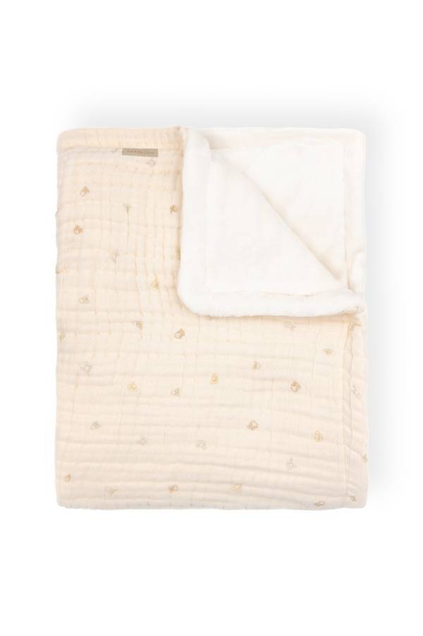 Coperta per culla 75X100 + lato in peluche - Nuvola - ANIMAL FRIENDS 236