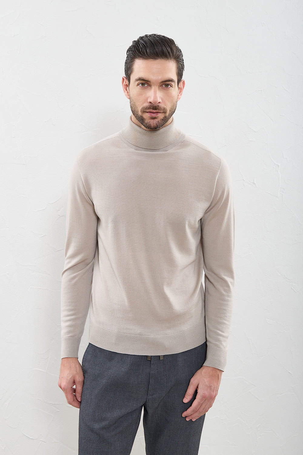 Pure wool turtleneck sweater