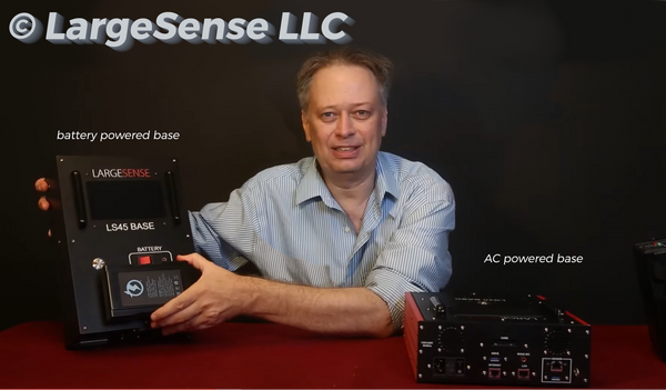 LargeSense LLC founder and owner Bill Charbonnet presenting the two base options for the LS45 digital sensor back. Copyright LargeSense LLC.