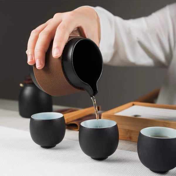 Japanese Black Pottery Tea Set – Umi Tea Sets