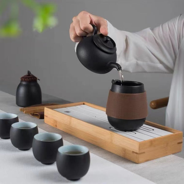 Japanese Black Pottery Tea Set – Umi Tea Sets