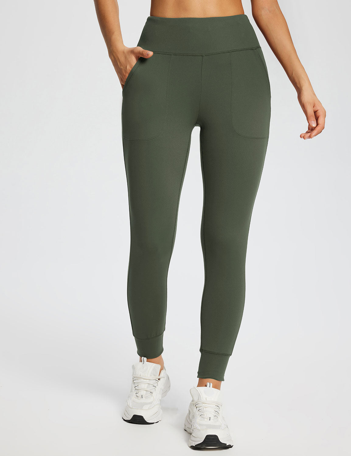 New BALEAF Women's Full Length No Seam Leggings with Pockets, High Wai –  The Warehouse Liquidation