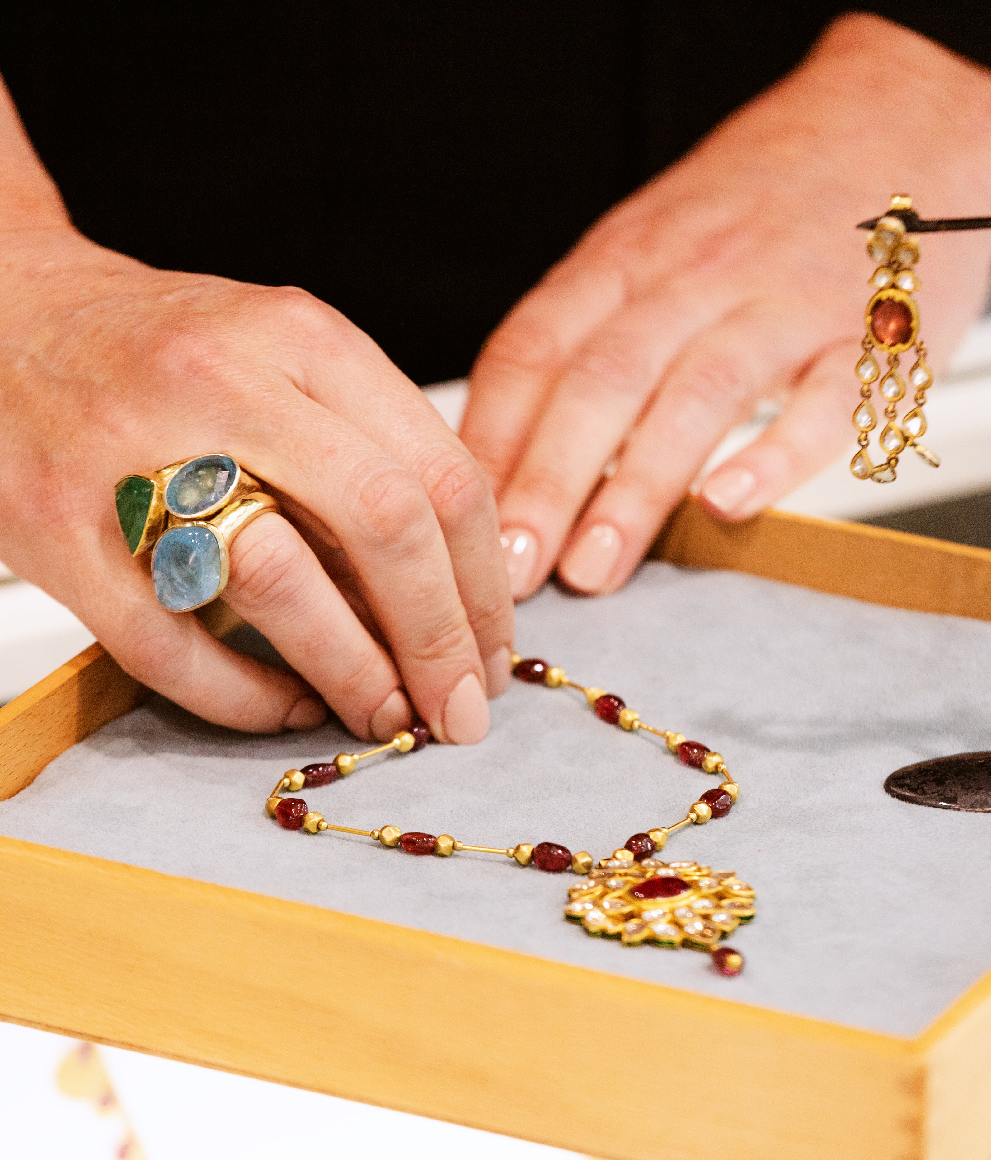 Close up of jewellery