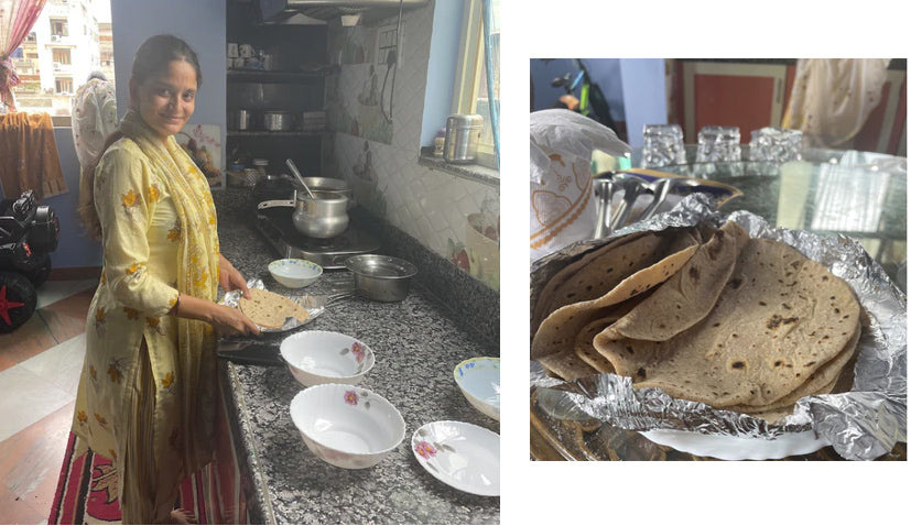 Preparing lunch in India