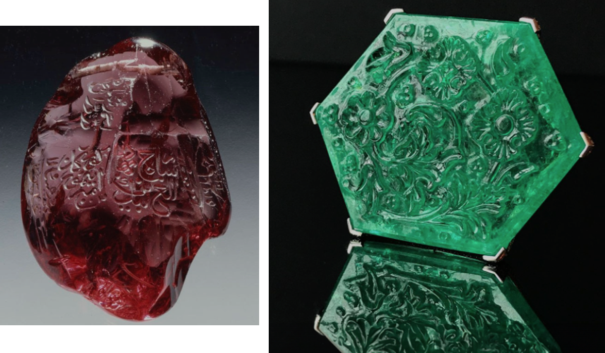 Carved gemstones