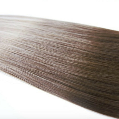 Minque tape hair extensions come in a wide variety of balayage shades. 