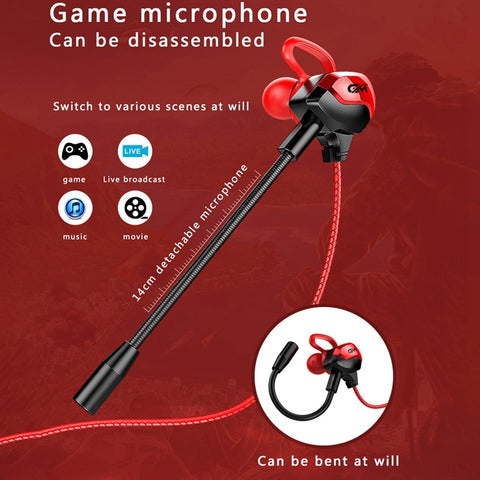 Auricular Gamer G3000 y su microfono desmontable de 14 cm