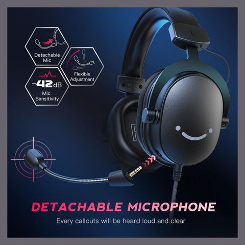 Gamer headset FiFine H9 has a detachable microphone