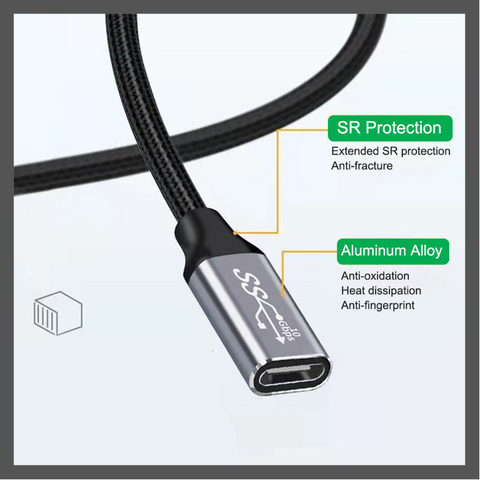 Cable De Extensión USB-C 3.1 De 3 Mts