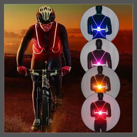 Vest With Led Light For Cyclists And Runners