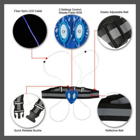 Vest With Led Light For Cyclists And Runners