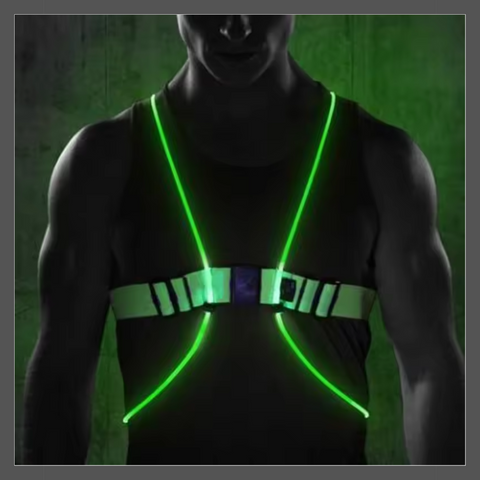 Vest With Led Light For Cyclists And Runners