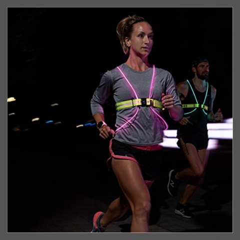 Vest With Led Light For Cyclists And Runners
