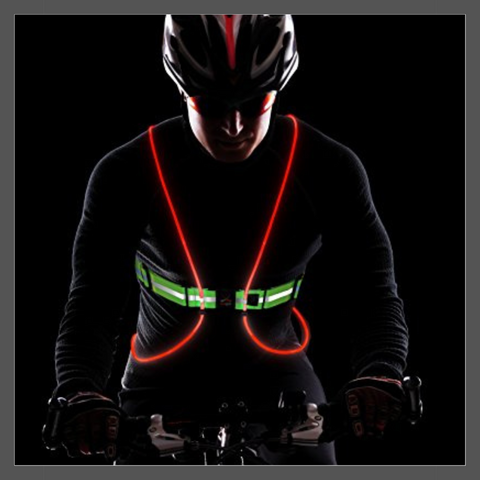 Vest With Led Light For Cyclists And Runners