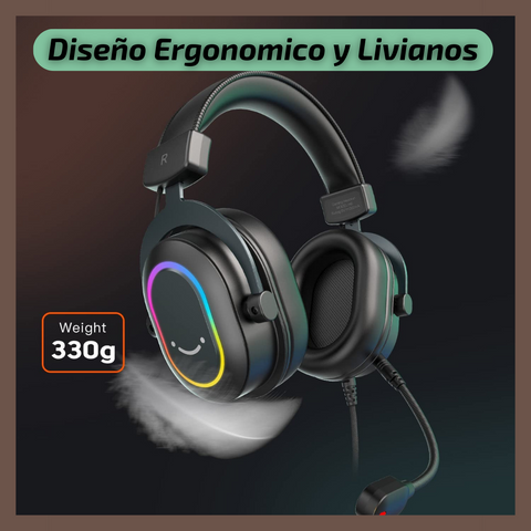 Auriculares Gamer Fifine Ampligame H6 Diadema con Orejeras Ergonomicas