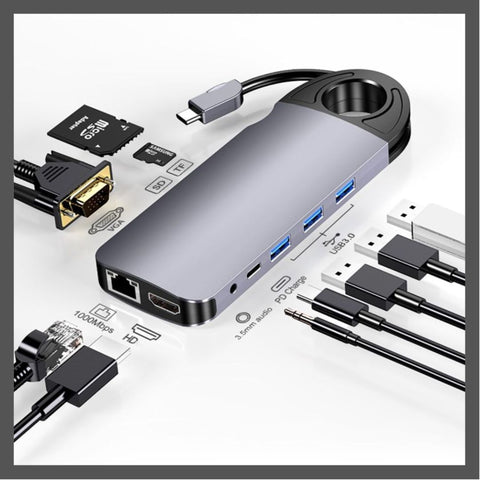 Hub USB-C 10 en 1