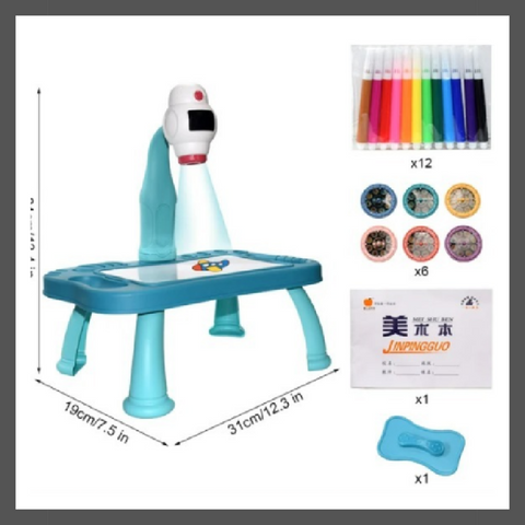 Children's Drawing Table with Projector